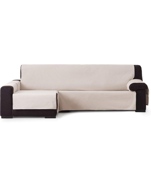 Funda de Sofá 90% algodón 10% Poliester, 1/Beige, Chaise Longue 240 cm