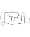 Funda de Sillón elástica Teide c/18 Lino 1 plaza