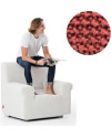 Funda de Sillón hiper elástica Milos c/16 Teja 1 plaza