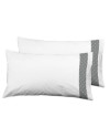 Set 2 fundas de Almohada Dolores Promesas Topos Negativo T / a 50x80cm Gris