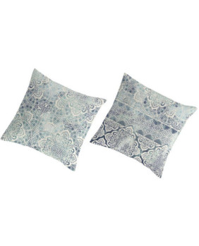 Set 2 fundas de Cojín Alain 59086 azul / gris 2 uds. 65x65cm