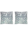 Set 2 fundas de Cojín Alain 59086 azul / gris 2 uds. 65x65cm