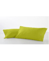 Funda de Almohada Combi Liso Color Pistacho - 1 Pieza de 45x155 cm - 50% Algodón-50% Poliéster - 144 Hilos