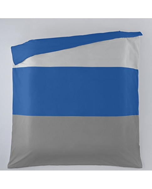 Funda nórdica Liso Tricolor 50 / 50 38409 Perla-Azulon-Plomo C.180 1p