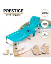 Tumbona de Playa PRESTIGE 2013 - Tipo Masaje con Nevera, Plegable y reclinable. 4 Posiciones (Turquesa)