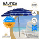 NÁUTICA 200 cm con Espiral y Poste de Recorrido Total. 8 Varillas.  PROTECCIÓN Total contra los Rayos UV