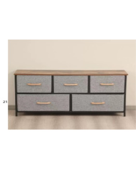 Cajonera horizontal de 5 cajones de 2 niveles