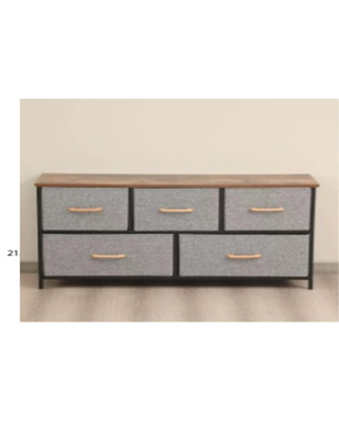 Cajonera horizontal de 5 cajones de 2 niveles