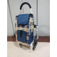 Carro de la compra de 6 ruedas plegable con asiento 04 Beige-Azul