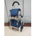 Carro de la compra de 6 ruedas plegable con asiento 04 Beige-Azul