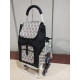 Carro de la compra de 6 ruedas plegable con asiento 05 Negro Gris