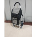 Carro de la compra de 6 ruedas plegable con asiento 08 Negro-Elegance