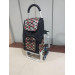 Carro de la compra de 6 ruedas plegable con asiento 09 Negro-Flowers