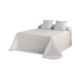 Colcha de cama tejida + 2 fundas de cojín Banús blanco 309245 Cama 180-3p