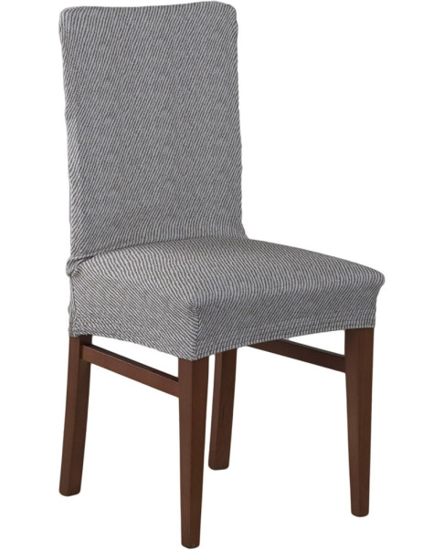 Funda de silla con respaldo elástica Alba c.08 Beig 40 / 50 x 40 / 50 cm.