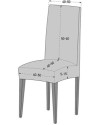 Funda de silla con respaldo elástica Alba c.08 Beig 40 / 50 x 40 / 50 cm.