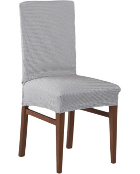 Funda de silla con respaldo elástica Sara c.11 Gris 40 / 50 x 40 / 50 cm.
