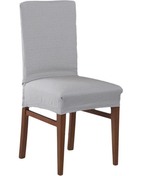 Funda de silla con respaldo elástica Sara c.11 Gris 40 / 50 x 40 / 50 cm.