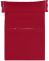 Juego de sábanas Lisos Biés Cala, 3 Piezas, Color Burdeos, Algodón, Cama 80 / 95 (Twin)