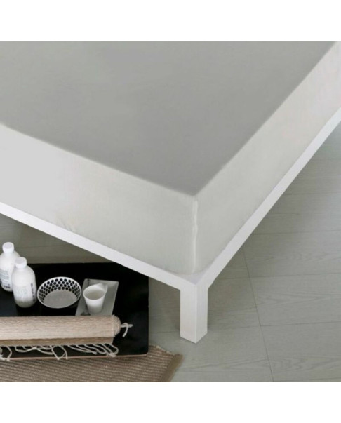 Sábana Bajera Gris Pálido Cama 150 cm
