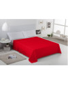 Sábana Encimera COMBI color Rojo - Cama de 135 cm. - 50% Algodón / 50% Poliéster - 144 Hilos