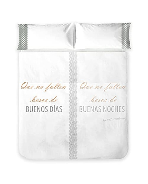 Sábana Encimera Dolores Promesas Buenos Dias Cama 150 / 160 Gris 240x270