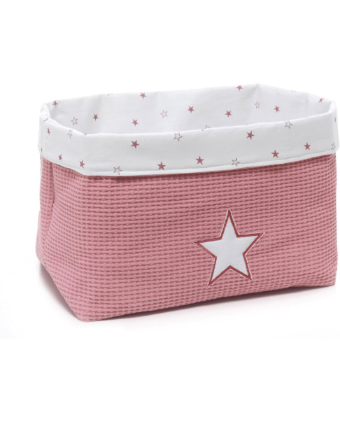 Cesta acolchada infantil para colonias, color rosa