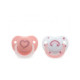 Set de 2 Chupete Corazón y Arcoiris Rosa 3091 6-18 M