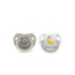 Set de 2 Chupete Gato y Luna gris 3093 6-18 M