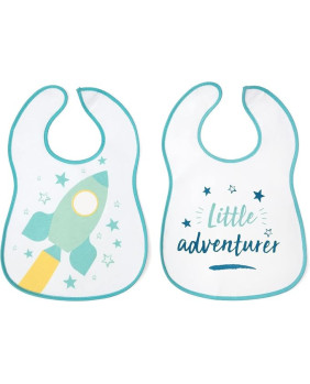 Babero de bebé azul 2 unid. 3404 24x36 cm.