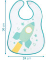 Babero de bebé azul 2 unid. 3404 24x36 cm.
