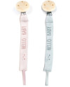 Pinza chupete Hello baby 35761 Rosa +0M