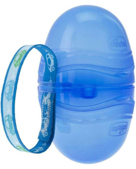 Portachupetes doble - Nursing Azul para 2 chupetes