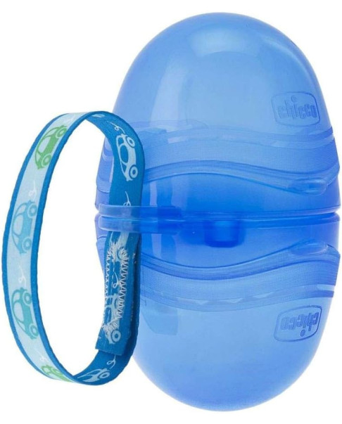 Portachupetes doble - Nursing Azul para 2 chupetes