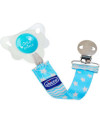 Pack chupete Physio Micro 0-2m/clip azul