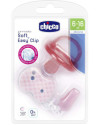 Pack chupete Physio Soft 6-16m+clip easy rosa-Nursing 00073012100000