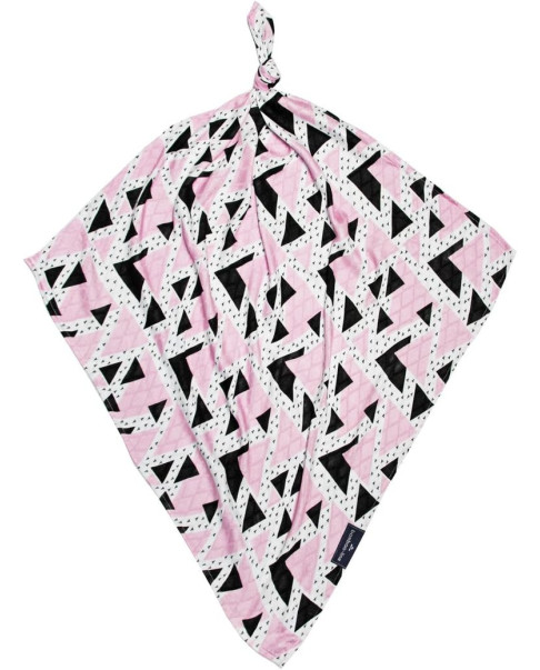 Muselina Triangulos TP2402 Rosa 75x75 cm.