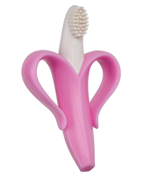 Cepillo dental iniciación Plátano BB0102 Rosa De 0-24 meses