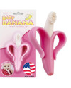 Cepillo dental iniciación Plátano BB0102 Rosa De 0-24 meses