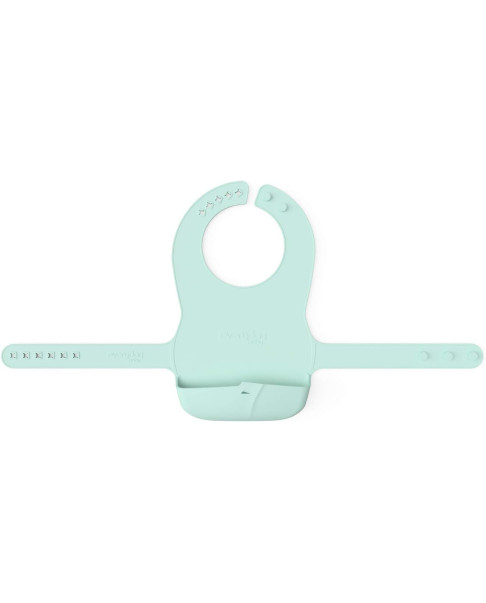 Babero de bebé desilicona plegable Everyda Baby ES0521 Verde menta Único