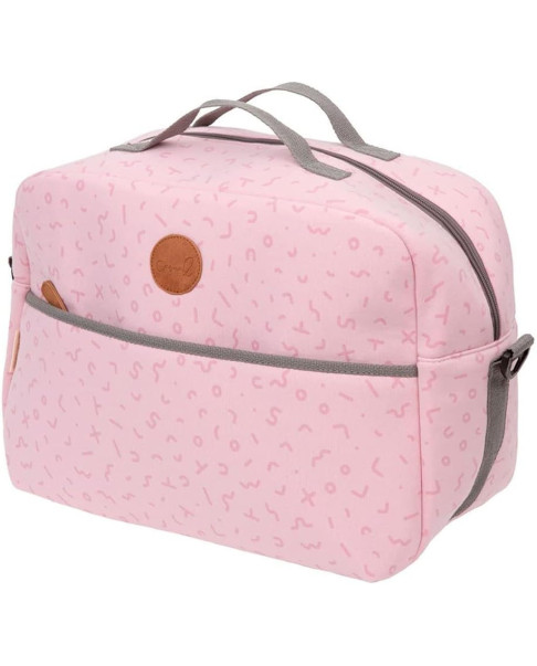 Bolso con cambiador Llama lila 29150331 40x18x34 cm.