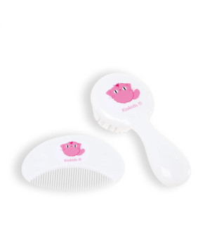 Set de cepillo y peine 1318 Rosa +0M - Set 2 piezas.