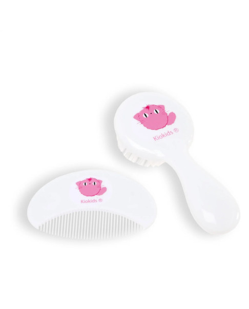 Set de cepillo y peine 1318 Rosa +0M - Set 2 piezas.