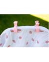 Pinza para muselinas LJ-007-611 rosa set 2 unidades