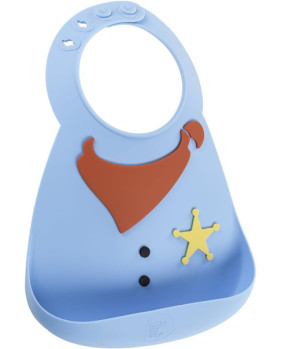 Babero de bebé de silicona Sheriff MMD-BB-115 +6M