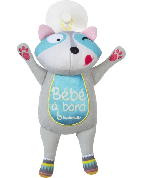 Peluche bebé a bordo fluorescente Mapache B045905 +0M