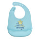 Babero de bebé de silicona Estrella 8010 23x32 x2 cm.