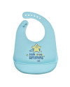 Babero de bebé de silicona Estrella 8010 23x32 x2 cm.