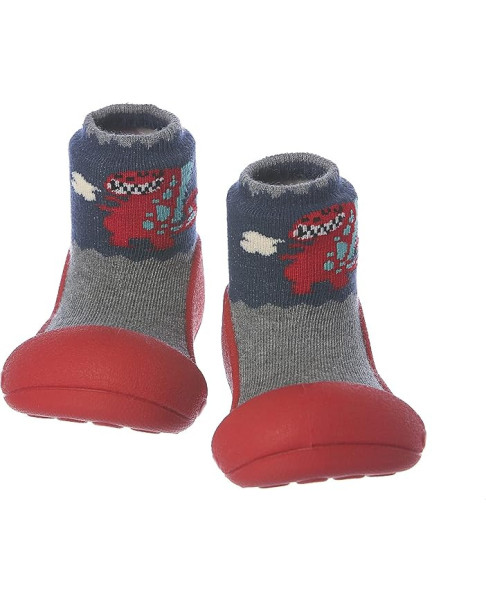 Zapatos para bebés Dinosaur rojo/gris ADI0201 Euro 19