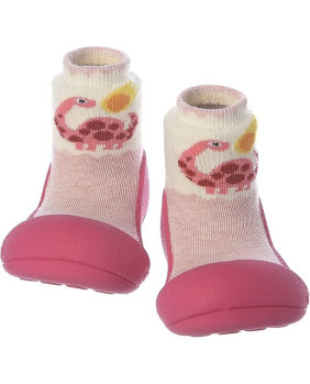 Zapatos para bebés Primeros Pasos- Modelo Dinosaur Rosa